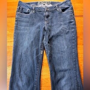 Y2k FOX Low Rise Flare Dark Wash Jeans